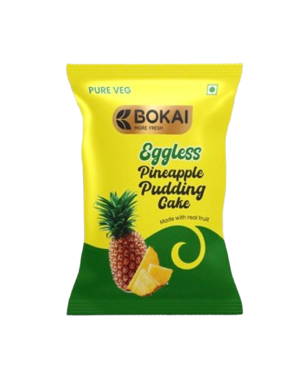 Eggless Pineapple Pudding Cake